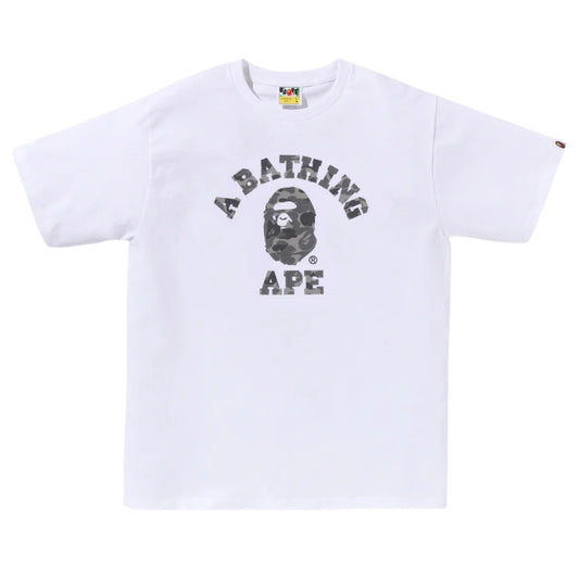 BAPE ABC Camo Reflective on College Tee (WHITE)