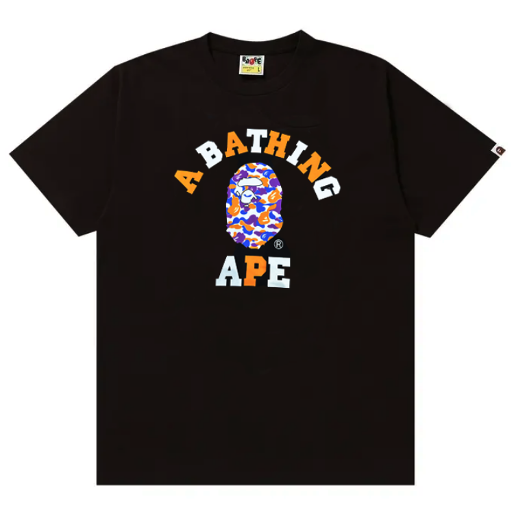 BAPE Store Los Angeles College Relaxed Fit Tee (BLACK)