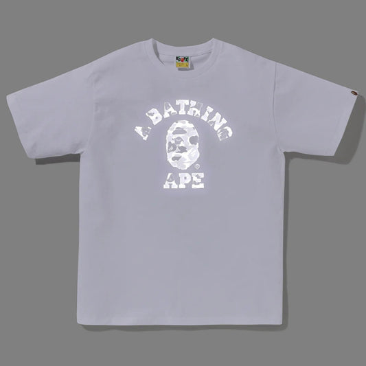 BAPE ABC Camo Reflective on College Tee (WHITE)