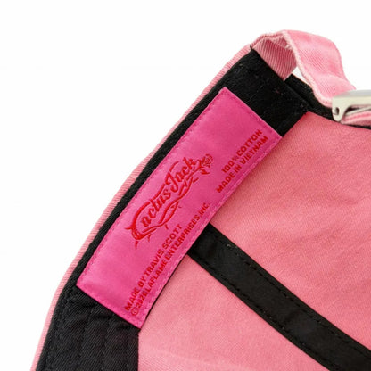 Travis Scott Cactus Jack Distressed Pink Patch Logo Hat (PINK)