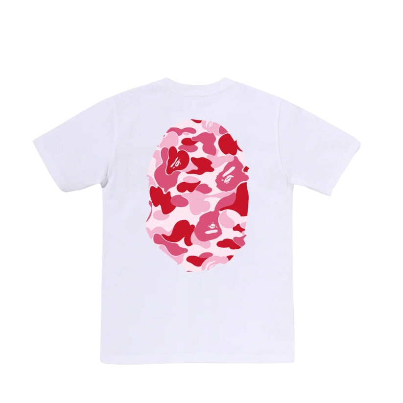 BAPE ABC Camo Big Ape Head Tee (WHITE/PINK) LADIES