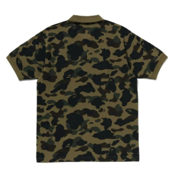 BAPE 1st Camo One Point Regular Fit Polo Shirt (GREEN)