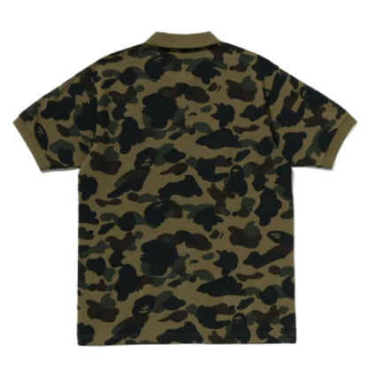 BAPE 1st Camo One Point Regular Fit Polo Shirt (GREEN)
