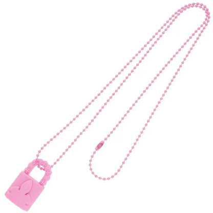 Chrome Hearts Silicone Rubber Lock Necklace (PINK)