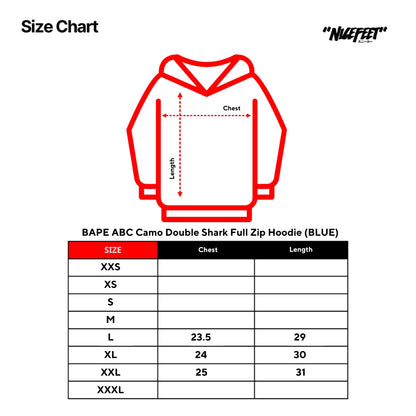 BAPE ABC Camo Double Shark Full Zip Hoodie (BLUE)