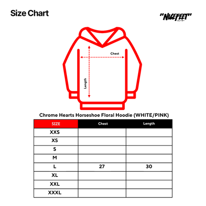 Chrome Hearts Horseshoe Floral Hoodie (WHITE/PINK)