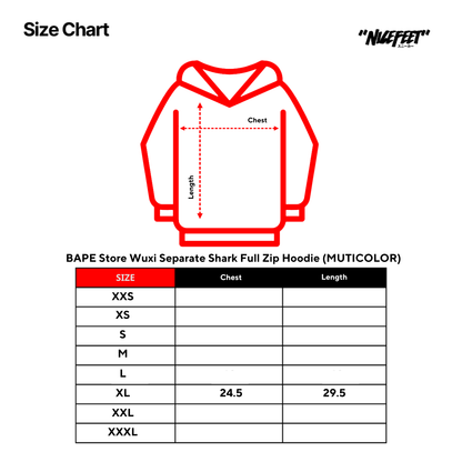 BAPE Store Wuxi Separate Shark Full Zip Hoodie (MUTICOLOR)
