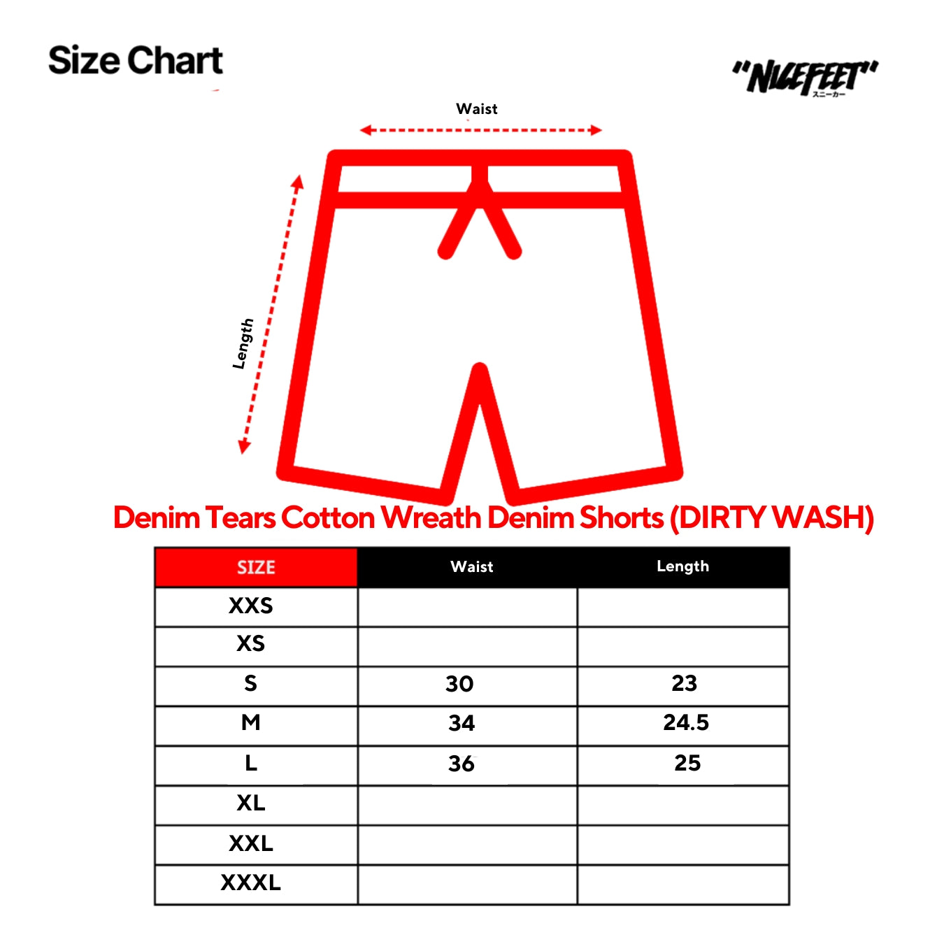 Denim Tears Cotton Wreath Denim Shorts (DIRTY WASH)