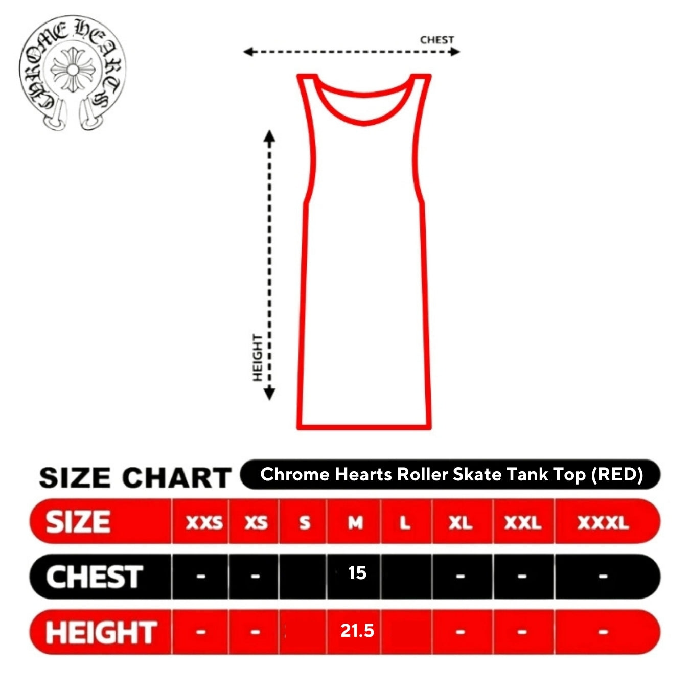 Chrome Hearts Roller Skate Tank Top (RED)