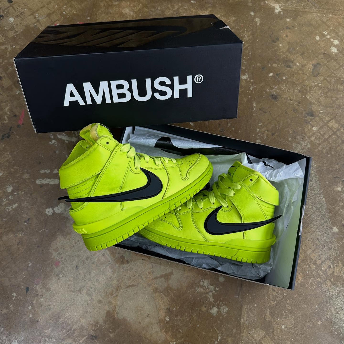 Nike Dunk High AMBUSH Flash “Lime”