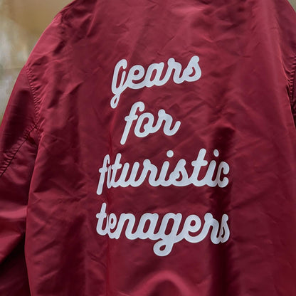 Human Made Nylon Stadium Jacket Burgundy FW22