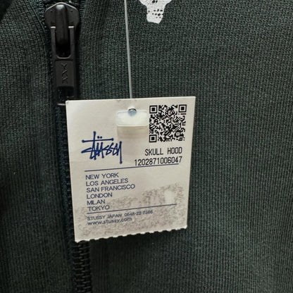 Stussy Zip Hoodie Skull (BLACK)