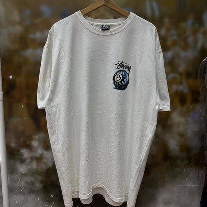 Stussy X Born & Raised 8-Ball Tee (WHITE)