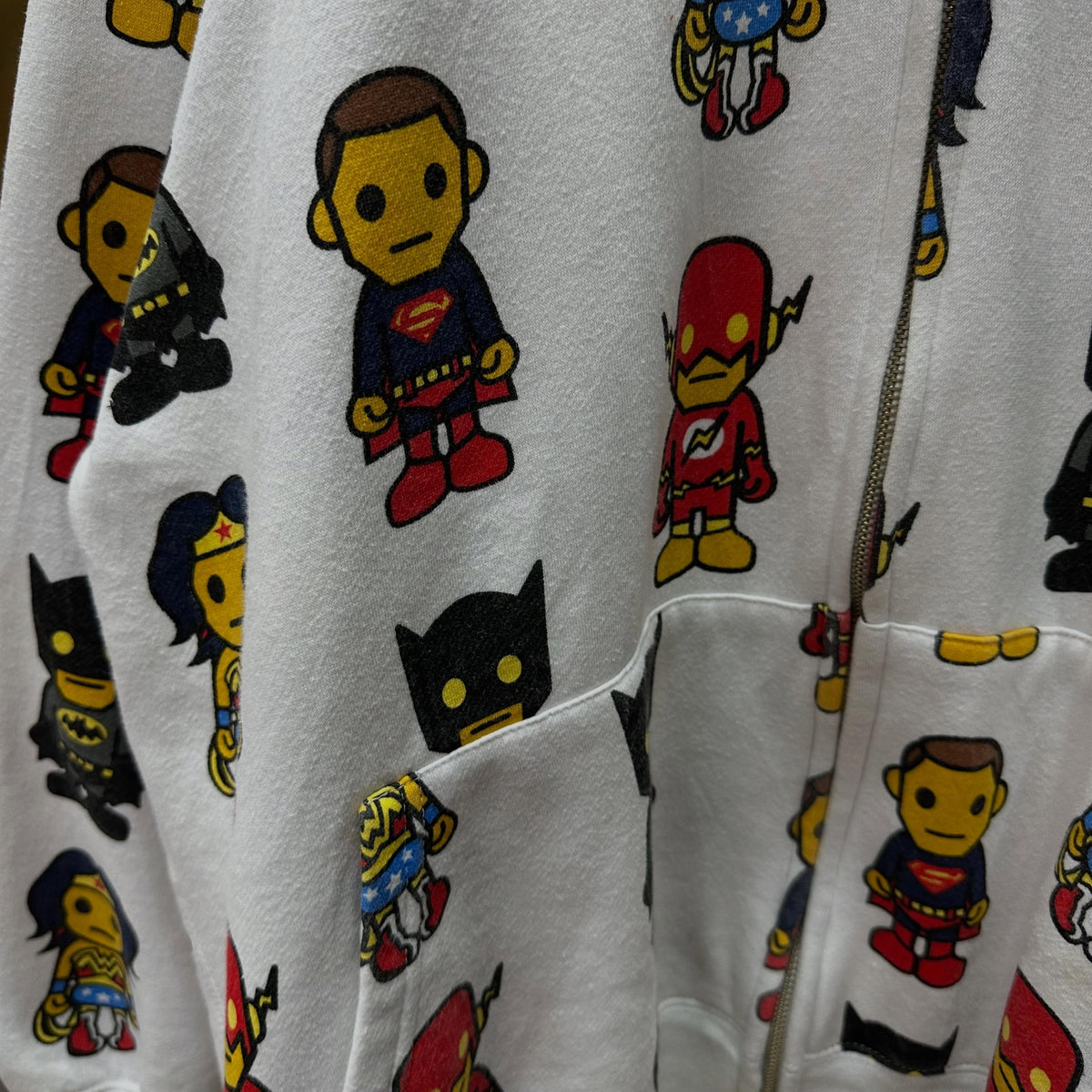 Bape X DC Comics Full Zip Hoodie (WHITE)