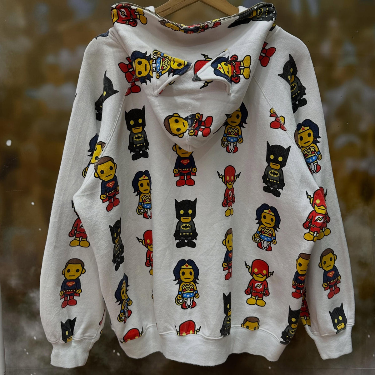 Bape X DC Comics Full Zip Hoodie (WHITE)