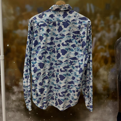Bape Psyche Camo L/S Shirt (BLUE)