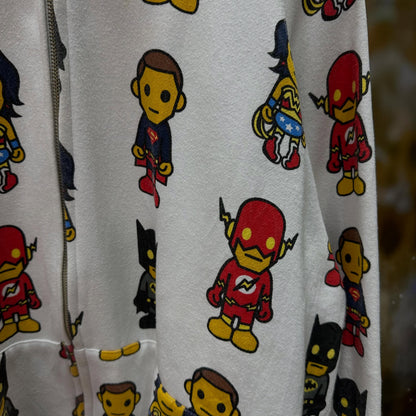 Bape X DC Comics Full Zip Hoodie (WHITE)