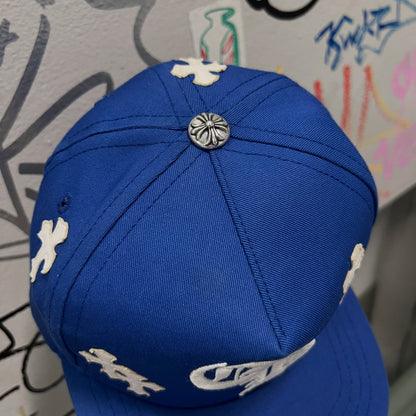 Chrome Hearts CH Cross Patch Baseball Hat (BLUE)