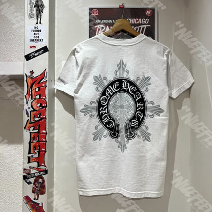 Chrome Hearts Horseshoe Cross Back Logo Tee (WHITE