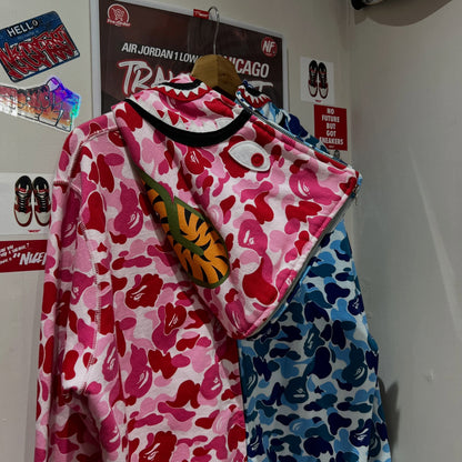 BAPE ABC Camo Separate Shark Full Zip Hoodie (PINK/BLUE)
