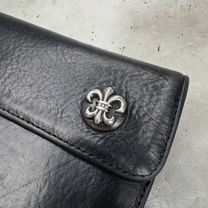Chrome Hearts Fleur Button Trifold Large Wallet