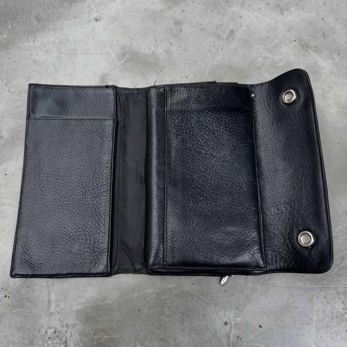 Chrome Hearts Fleur Button Trifold Large Wallet