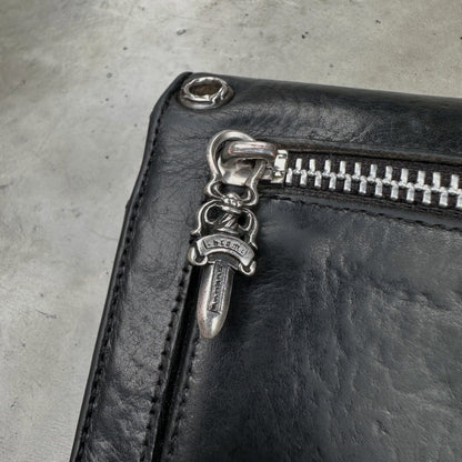Chrome Hearts Fleur Button Trifold Large Wallet