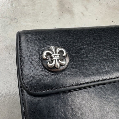 Chrome Hearts Fleur Button Trifold Large Wallet