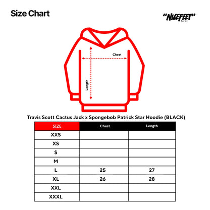 Travis Scott Cactus Jack x Spongebob Patrick Star Hoodie (BLACK)