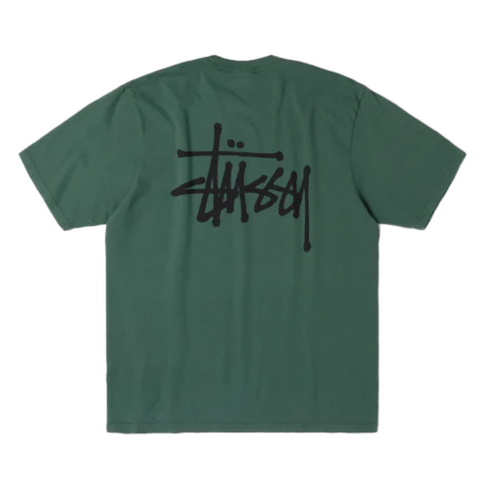 Stussy Tee Basic Stussy Pigment Dyed (PINE)
