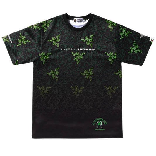 BAPE x Razer Neon Camo Team Tee (GREEN)