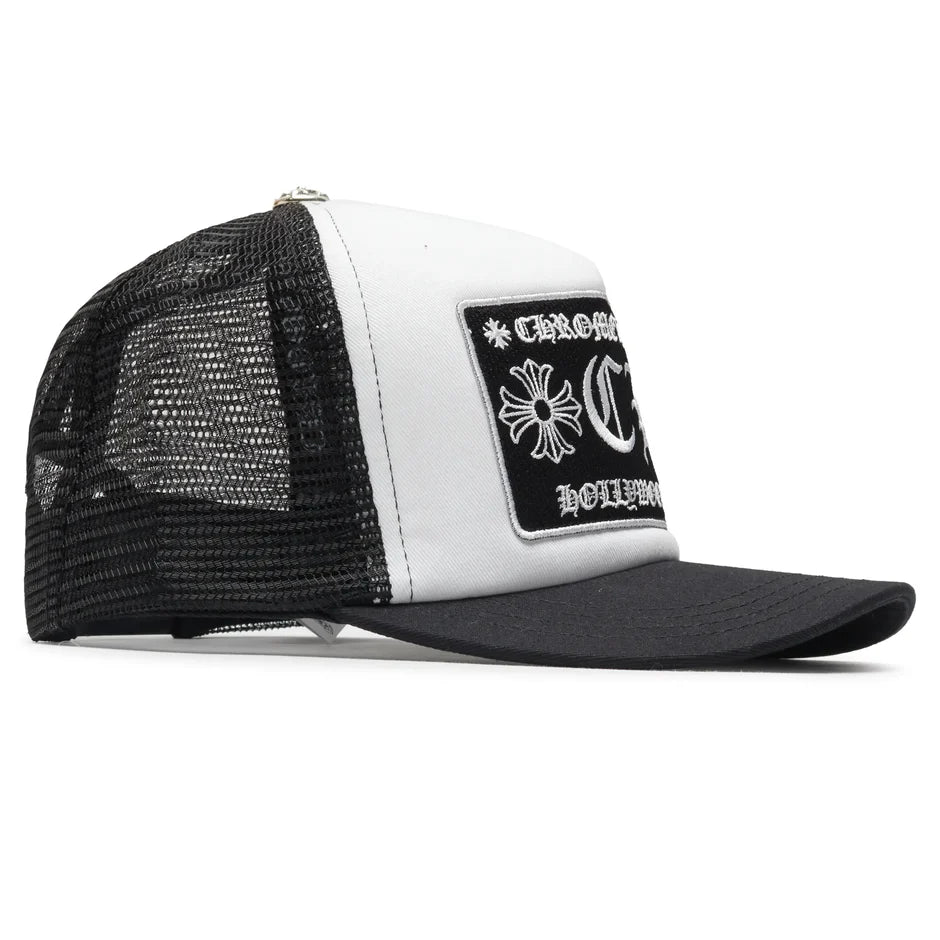 Chrome Hearts Hollywood Trucker Cap (BLACK/WHITE)