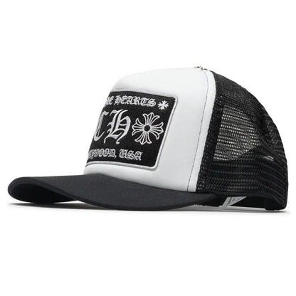 Chrome Hearts Hollywood Trucker Cap (BLACK/WHITE)