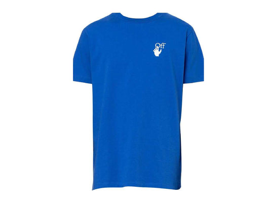 OFF-WHITE Slim Fit Cut here S/S T-Shirt (BLUE)