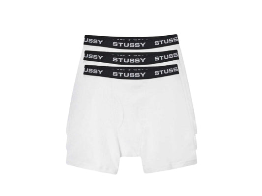 Stussy Boxer Brief 3 Pack (WHITE)