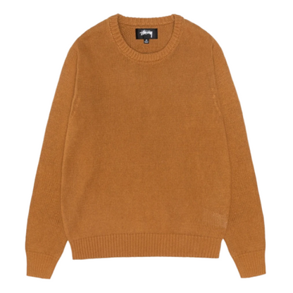 Stussy Surfman Icon cotton linen Crew (BROWN)