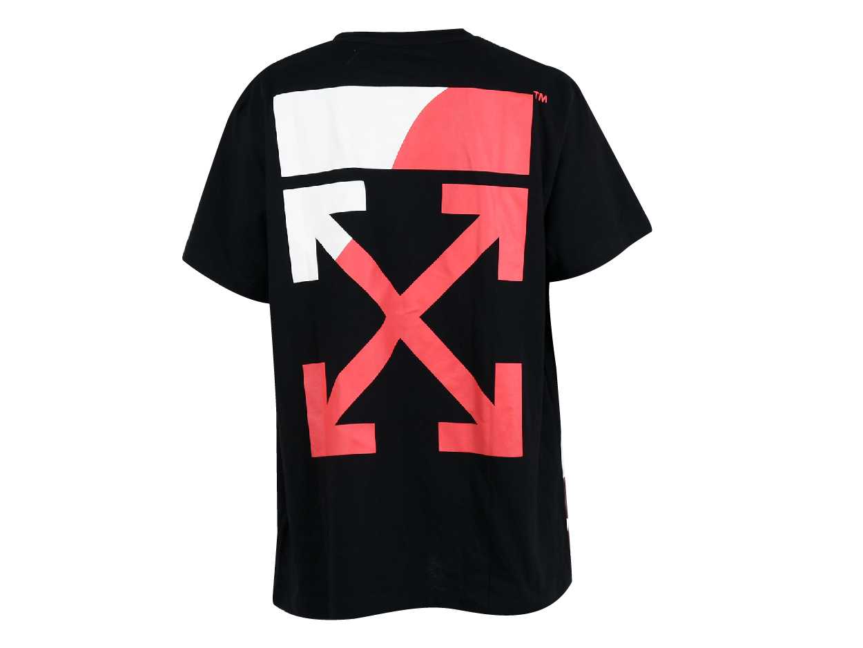 OFF-WHITE Oversized Split Logo S/S T-SHIRT (BLACK/RED)