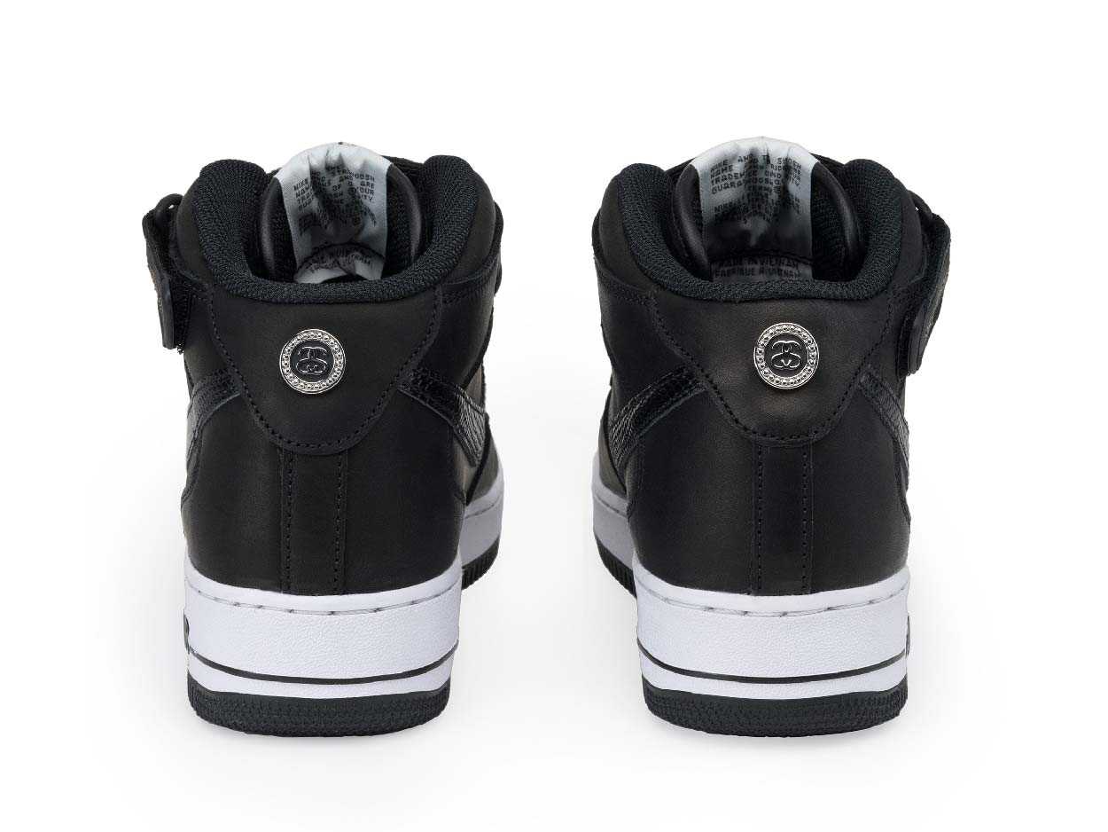 Nike Air Force 1 Mid x Stussy Light Bone Black
