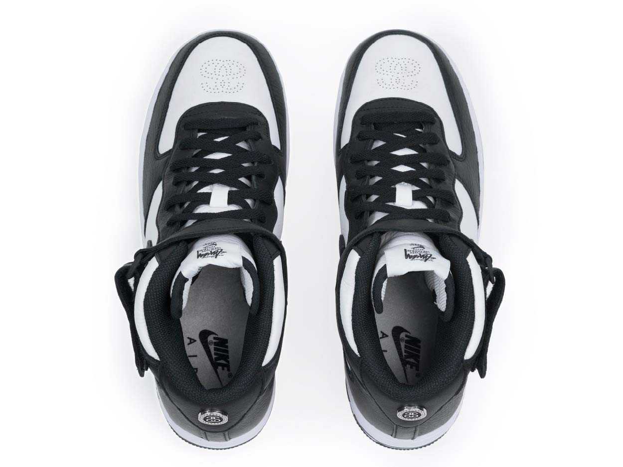 Nike Air Force 1 Mid x Stussy Light Bone Black