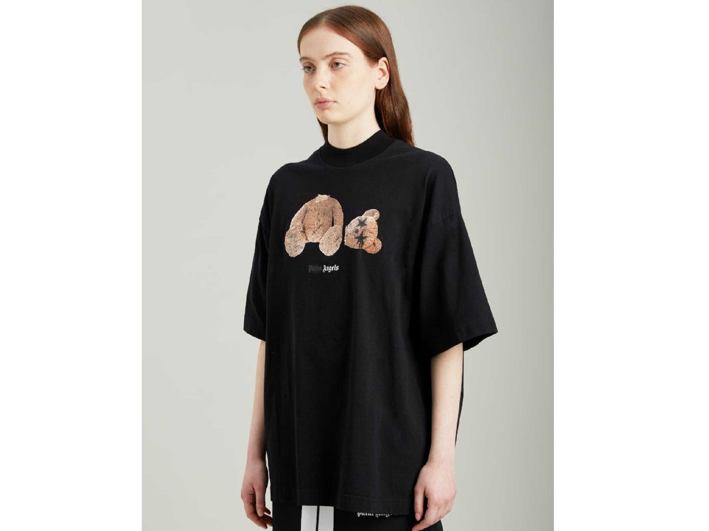 Palm Angels Spray Bear Print T-shirt (BLACK)