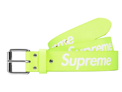 Supreme Repeat Leather Belt (SS23) (FLUORESCENT YELLOW)