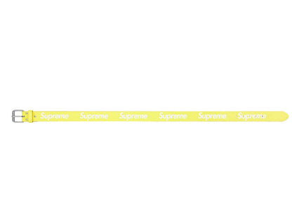 Supreme Repeat Leather Belt (SS23) (FLUORESCENT YELLOW)