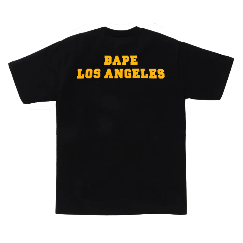 BAPE Store Los Angeles College Relaxed Fit Tee (BLACK)