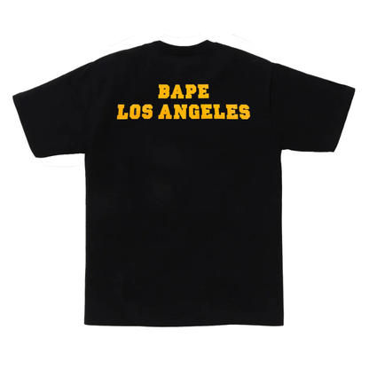 BAPE Store Los Angeles College Relaxed Fit Tee (BLACK)