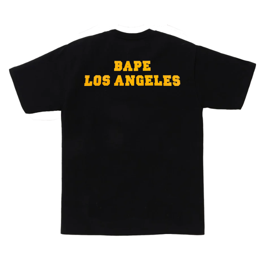 BAPE Store Los Angeles College Relaxed Fit Tee (BLACK)