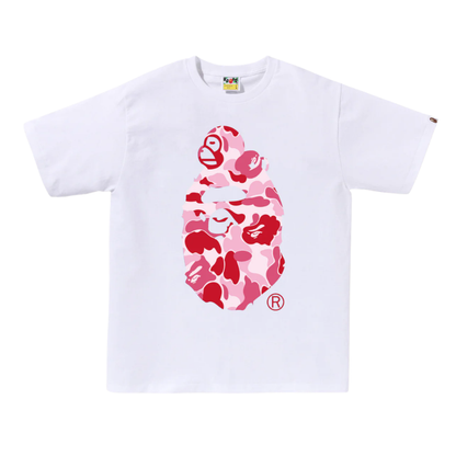 BAPE ABC Camo Milo On Ape Head Tee (WHITE/PINK)