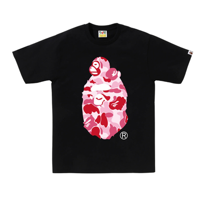 BAPE ABC Camo Milo On Ape Head Tee (BLACK/PINK)