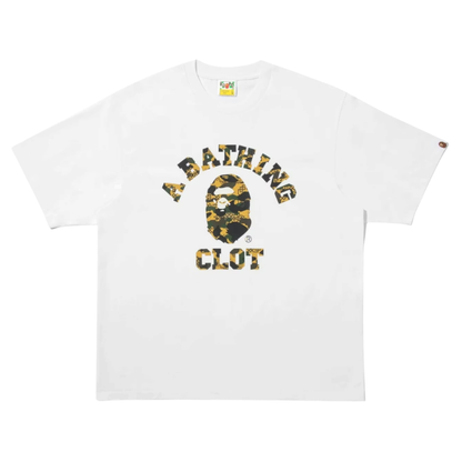 BAPE x Clot Camo College Relaxed Fit Tee (WHITE)