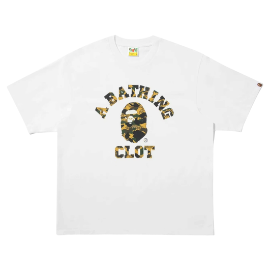 BAPE x Clot Camo College Relaxed Fit Tee (WHITE)