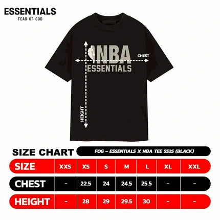 FOG – ESSENTIALS X NBA Tee SS25 (BLACK)